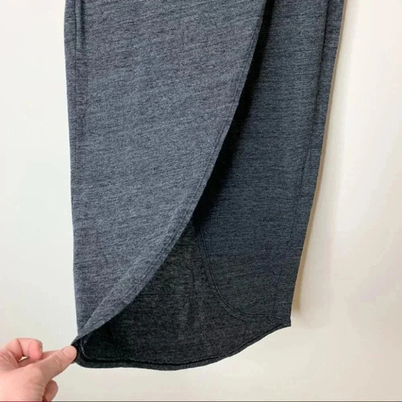 Revolve Nation Marnie Wrap Midi Skirt Knit High Rise Waist Grey Size XS - Picture 7 of 15
